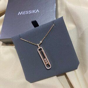 18K Gold Messika Move Paperclip Necklace